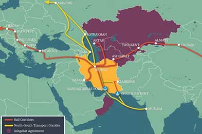 مسیرهای ریلی ایران با سایر کشورها | قطاربار